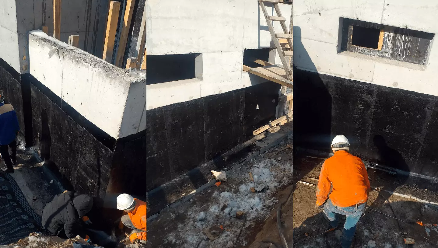 Гидроизоляция стен и фундаментов - Индивидуальный жилой дом ул. Аскарова